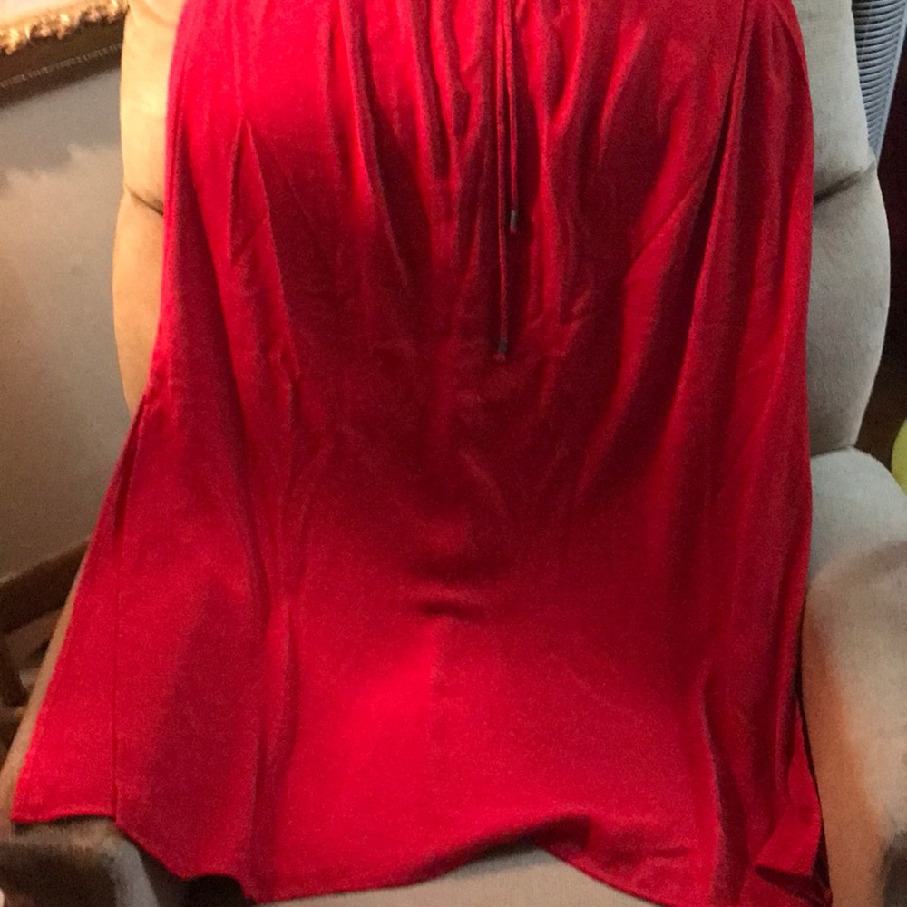 Red Polyester Maxi Skirt  size XXL